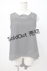 axes femme POETIQUE / ノースリーブストライプシャツ M 黒 Y-25-07-14-065-AX-BL-SZ-ZI