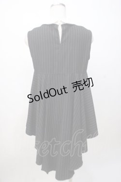 画像3: axes femme POETIQUE / ノースリーブストライプシャツ M 黒 Y-25-07-14-065-AX-BL-SZ-ZI