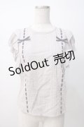 axes femme POETIQUE / フリルノースリーブブラウス M グレー Y-25-07-14-066-AX-BL-SZ-ZY