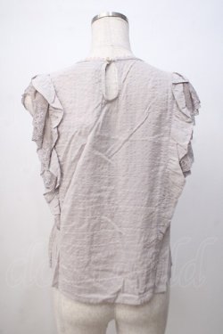 画像3: axes femme POETIQUE / フリルノースリーブブラウス M グレー Y-25-07-14-066-AX-BL-SZ-ZY