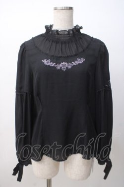 画像1: axes femme POETIQUE / ディズニーヴィランズ/ブラウス M 黒 Y-25-07-14-068-AX-BL-SZ-ZY