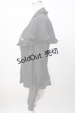 画像2: axes femme kawaii / 刺繍入りケープ付き2wayブラウス M 黒 Y-25-07-14-070-AX-BL-SZ-ZY