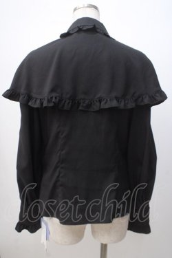 画像3: axes femme kawaii / 刺繍入りケープ付き2wayブラウス M 黒 Y-25-07-14-070-AX-BL-SZ-ZY