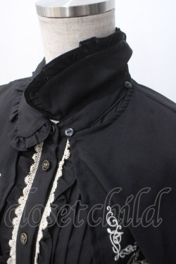 画像4: axes femme kawaii / 刺繍入りケープ付き2wayブラウス M 黒 Y-25-07-14-070-AX-BL-SZ-ZY