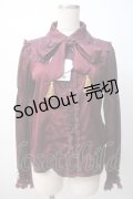 axes femme kawaii / タッセルリボンブラウス M ワイン Y-25-07-14-073-AX-BL-SZ-ZY