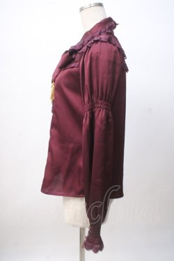 画像2: axes femme kawaii / タッセルリボンブラウス M ワイン Y-25-07-14-073-AX-BL-SZ-ZY