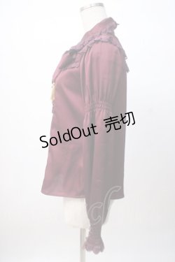 画像2: axes femme kawaii / タッセルリボンブラウス M ワイン Y-25-07-14-073-AX-BL-SZ-ZY