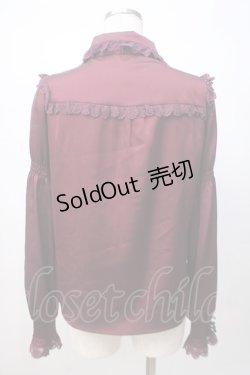 画像3: axes femme kawaii / タッセルリボンブラウス M ワイン Y-25-07-14-073-AX-BL-SZ-ZY