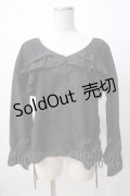 axes femme POETIQUE / フリルデザインシャツ M 黒 Y-25-07-14-074-AX-BL-SZ-ZY