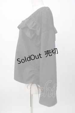 画像2: axes femme POETIQUE / フリルデザインシャツ M 黒 Y-25-07-14-074-AX-BL-SZ-ZY