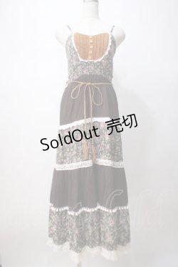 画像1: TRALALA / 花柄切替ロングワンピース 0 ブラウン Y-25-07-14-078-LO-OP-SZ-ZI