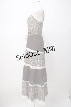 画像2: TRALALA / 花柄切替ロングワンピース 0 ブラウン Y-25-07-14-078-LO-OP-SZ-ZI