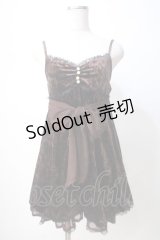 TRALALA / ドットシフォンベロアキャミワンピース 0 ブラウン Y-25-07-14-079-LO-OP-SZ-ZY