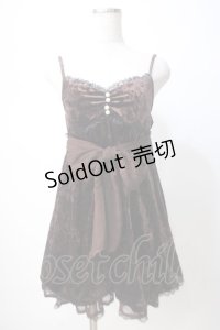 TRALALA / ドットシフォンベロアキャミワンピース 0 ブラウン Y-25-07-14-079-LO-OP-SZ-ZY