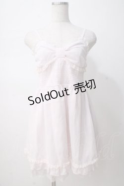 画像1: TRALALA / ドットリボンキャミワンピース 0 ピンク Y-25-07-14-080-LO-OP-SZ-ZY