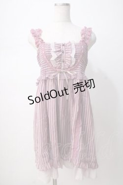 画像1: axes femme / ストライプキャミワンピース M ピンク Y-25-07-14-081-AX-OP-SZ-ZY