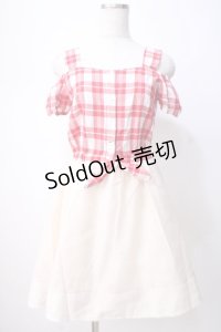 TRALALA / ギンガムドッキングワンピース 0 アカ×アイボリー Y-25-07-14-086-LO-OP-SZ-ZY