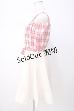 画像2: TRALALA / ギンガムドッキングワンピース 0 アカ×アイボリー Y-25-07-14-086-LO-OP-SZ-ZY