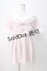 DearMyLove / レースフリルリボン学園ワンピース L ピンク Y-25-07-14-089-EL-OP-SZ-ZY