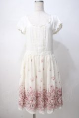 L'EST ROSE / バラ柄シフォンドッキングワンピース 2 アイボリー Y-25-07-14-090-LO-OP-SZ-ZY