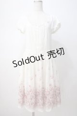 L'EST ROSE / バラ柄シフォンドッキングワンピース 2 アイボリー Y-25-07-14-090-LO-OP-SZ-ZT130