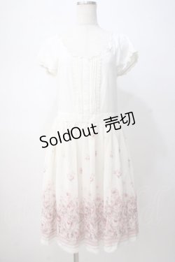 画像1: L'EST ROSE / バラ柄シフォンドッキングワンピース 2 アイボリー Y-25-07-14-090-LO-OP-SZ-ZT130