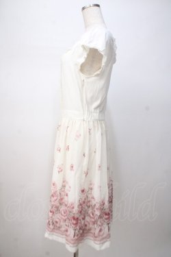 画像2: L'EST ROSE / バラ柄シフォンドッキングワンピース 2 アイボリー Y-25-07-14-090-LO-OP-SZ-ZY