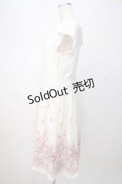 画像2: L'EST ROSE / バラ柄シフォンドッキングワンピース 2 アイボリー Y-25-07-14-090-LO-OP-SZ-ZT130