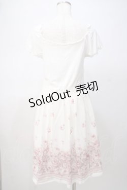 画像3: L'EST ROSE / バラ柄シフォンドッキングワンピース 2 アイボリー Y-25-07-14-090-LO-OP-SZ-ZT130