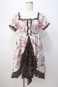 axes femme / 花柄カシュクールワンピース M 生成 Y-25-07-14-091-AX-OP-SZ-ZY