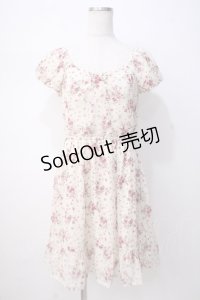 L'EST ROSE / 花柄シフォンワンピース 2 生成り Y-25-07-14-092-LO-OP-SZ-ZY