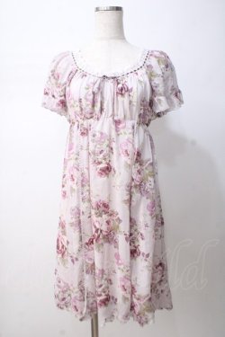 画像1: L'EST ROSE / バラ柄シフォンワンピース 2 ラベンダー Y-25-07-14-093-LO-OP-SZ-ZY