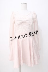 Penderie / レース切替リボンワンピース 0 ピンク Y-25-07-14-095-LO-OP-SZ-ZY