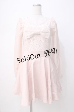 画像1: Penderie / レース切替リボンワンピース 0 ピンク Y-25-07-14-095-LO-OP-SZ-ZY