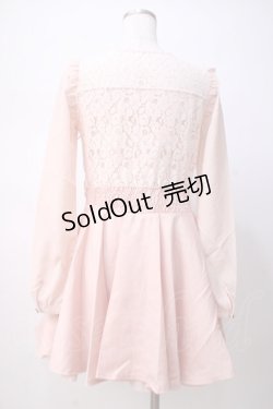 画像3: Penderie / レース切替リボンワンピース 0 ピンク Y-25-07-14-095-LO-OP-SZ-ZY