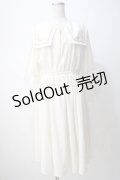 axes femme / 刺繍入セーラー襟ワンピース F 生成り Y-25-07-14-096-AX-OP-SZ-ZY