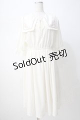 axes femme / 刺繍入セーラー襟ワンピース F 生成り Y-25-07-14-096-AX-OP-SZ-ZY