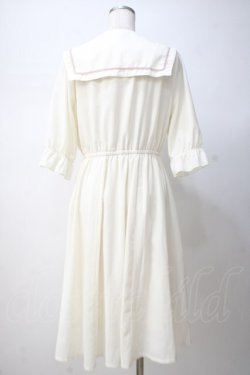 画像3: axes femme / 刺繍入セーラー襟ワンピース F 生成り Y-25-07-14-096-AX-OP-SZ-ZY