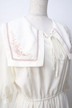 画像4: axes femme / 刺繍入セーラー襟ワンピース F 生成り Y-25-07-14-096-AX-OP-SZ-ZY