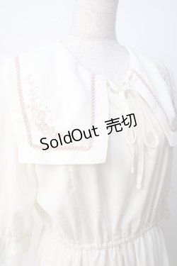画像4: axes femme / 刺繍入セーラー襟ワンピース F 生成り Y-25-07-14-096-AX-OP-SZ-ZY