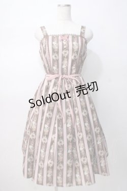 画像1: axes femme kawaii / Rosy Bear柄ジャンスカ M 茶 Y-25-07-14-097-AX-OP-SZ-ZY