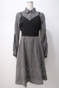 axes femme POETIQUE / ビスチェ付きシャツワンピース M グレー Y-25-07-14-103-AX-OP-SZ-ZY