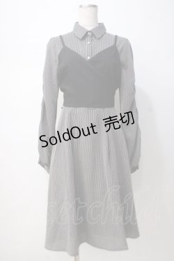 画像1: axes femme POETIQUE / ビスチェ付きシャツワンピース M グレー Y-25-07-14-103-AX-OP-SZ-ZI