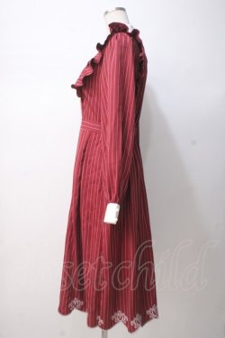 画像2: axes femme / スカラップ刺繍バイカラーワンピース F 赤 Y-25-07-14-105-AX-OP-SZ-ZY