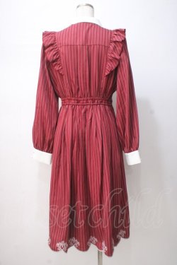 画像3: axes femme / スカラップ刺繍バイカラーワンピース F 赤 Y-25-07-14-105-AX-OP-SZ-ZY