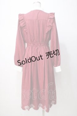 画像3: axes femme / スカラップ刺繍バイカラーワンピース F 赤 Y-25-07-14-105-AX-OP-SZ-ZI