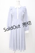 axes femme / スカラップ刺繍バイカラーワンピース F ブルー Y-25-07-14-106-AX-OP-SZ-ZI