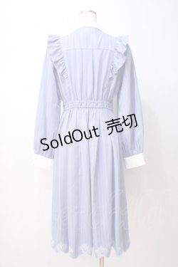 画像3: axes femme / スカラップ刺繍バイカラーワンピース F ブルー Y-25-07-14-106-AX-OP-SZ-ZI