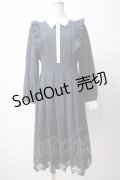 axes femme / スカラップ刺繍バイカラーワンピース F 紺 Y-25-07-14-107-AX-OP-SZ-ZI