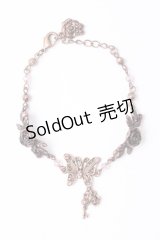 axes femme / ミニバラ×蝶ブレスレット  アンティークゴルド Y-25-07-14-013-AX-AC-SZ-ZY
